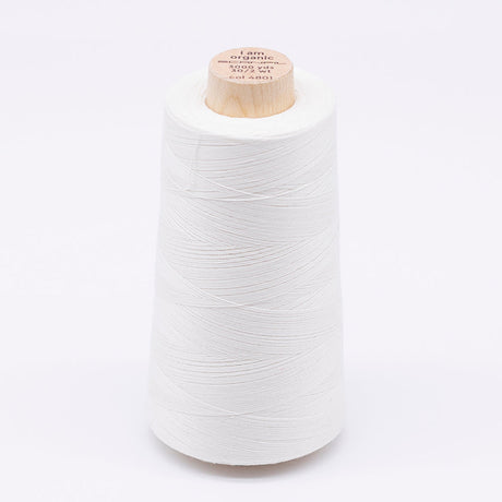 SCANFIL® 30wt Organic Pima Cotton Thread 3000 yd Cone - 4801 Coconut Milk