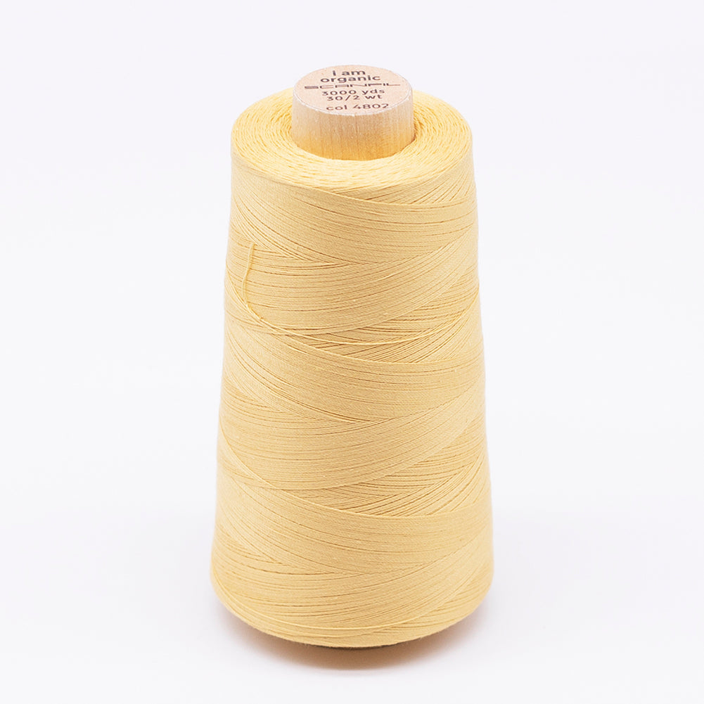 SCANFIL® 30wt Organic Pima Cotton Thread 3000 yd Cone - 4802 Cornsilk