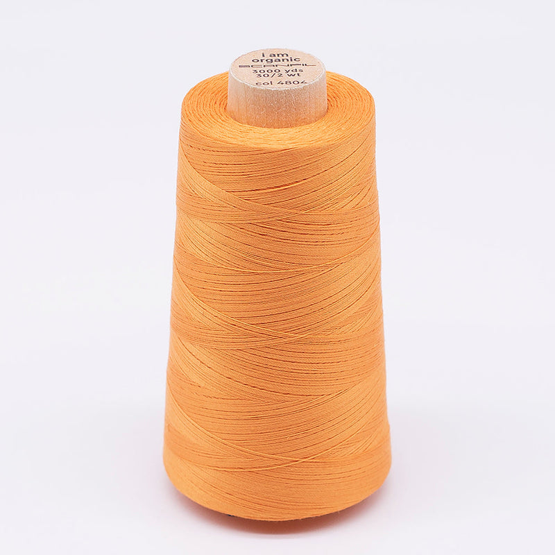 SCANFIL® 30wt Organic Pima Cotton Thread 3000 yd Cone - 4804 Blazing Orange