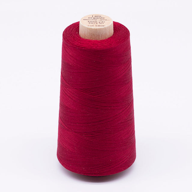 SCANFIL® 30wt Organic Pima Cotton Thread 3000 yd Cone - 4806 Crimson