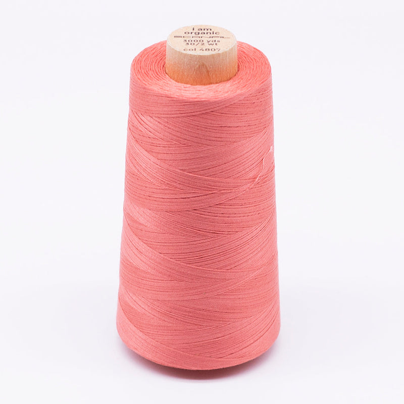 SCANFIL® 30wt Organic Pima Cotton Thread 3000 yd Cone - 4807 Burnt Coral