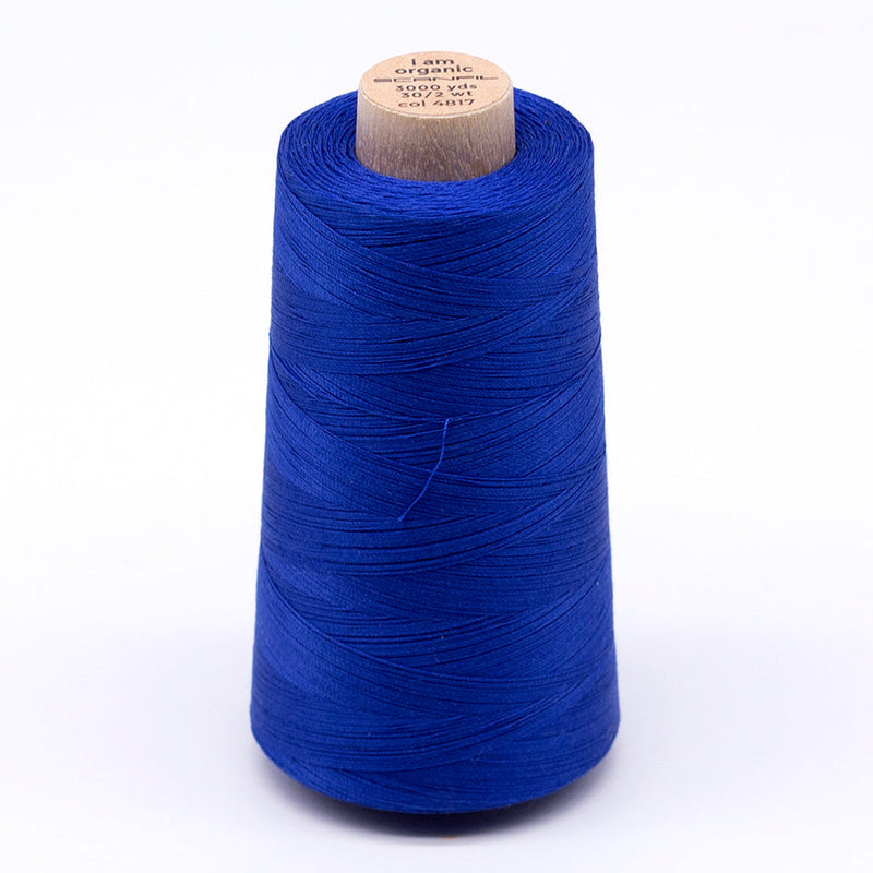 SCANFIL® 30wt Organic Pima Cotton Thread 3000 yd Cone - 4817 Nautical Blue