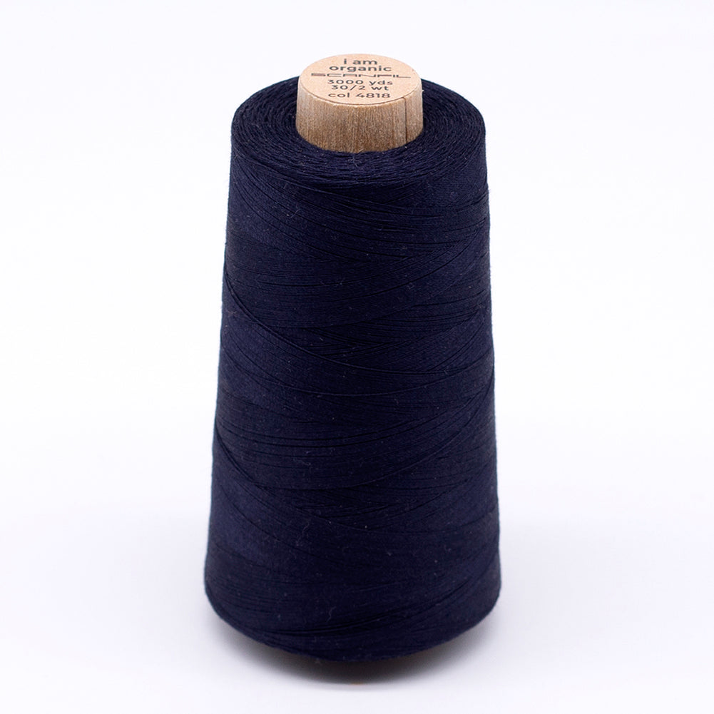 SCANFIL® 30wt Organic Pima Cotton Thread 3000 yd Cone - 4818 Night Sky