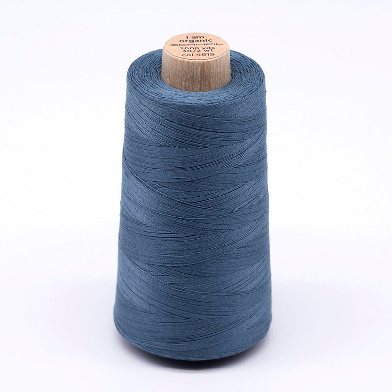 SCANFIL® 30wt Organic Pima Cotton Thread 3000 yd Cone - 4819 Aegean Blue