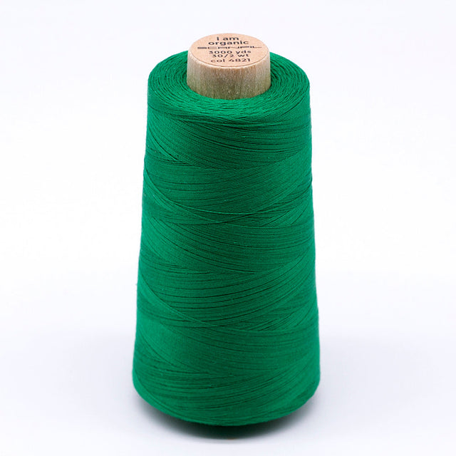 SCANFIL® 30wt Organic Pima Cotton Thread 3000 yd Cone - 4821 Jolly Green