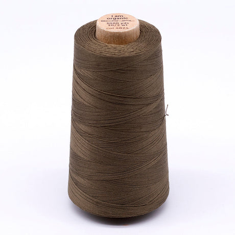 SCANFIL® 30wt Organic Pima Cotton Thread 3000 yd Cone - 4824 Lead Gray