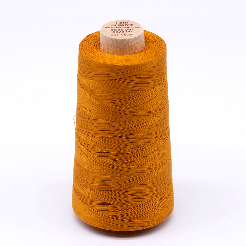 SCANFIL® 30wt Organic Pima Cotton Thread 3000 yd Cone - 4826 Sunflower