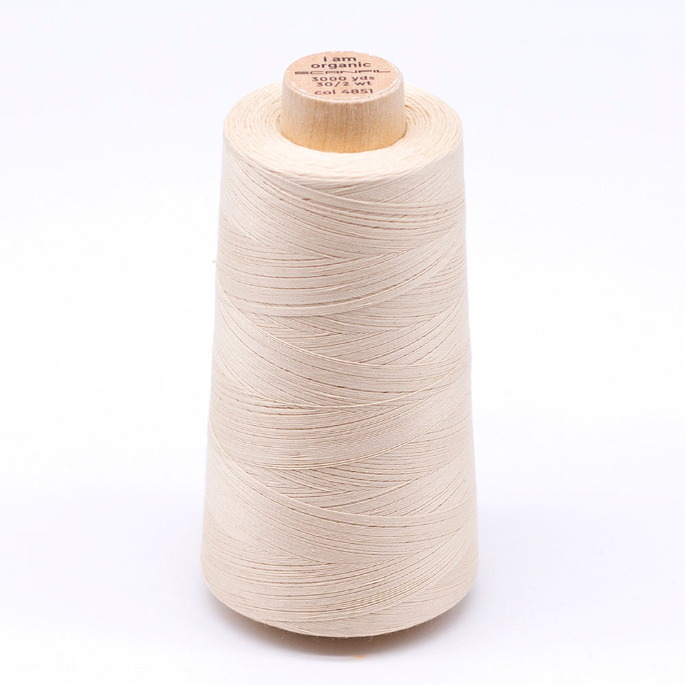SCANFIL® 30wt Organic Pima Cotton Thread 3000 yd Cone - 4851 Shortbread