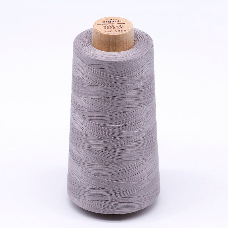 SCANFIL® 30wt Organic Pima Cotton Thread 3000 yd Cone - 4858 Dove