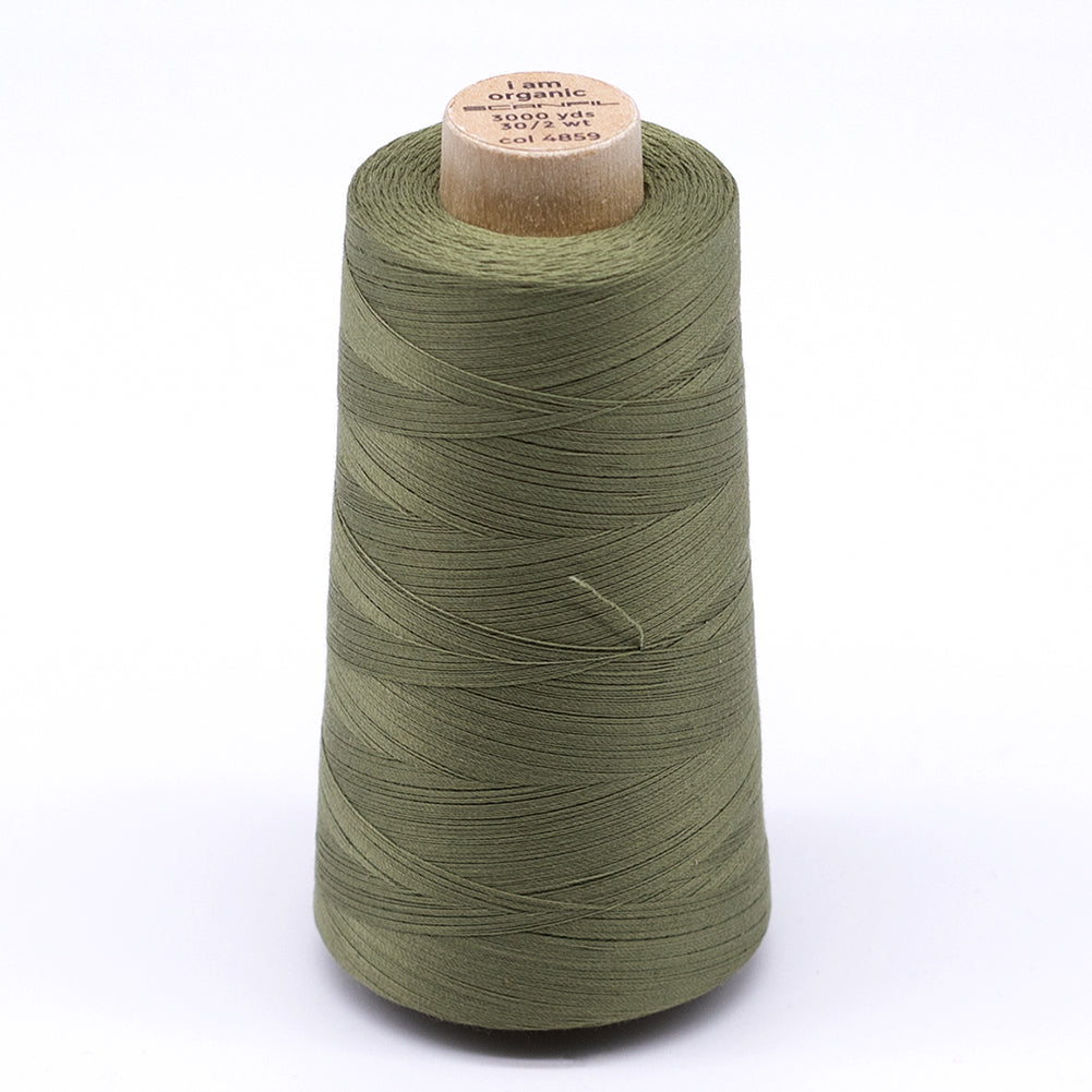 SCANFIL® 30wt Organic Pima Cotton Thread 3000 yd Cone - 4859 Sage