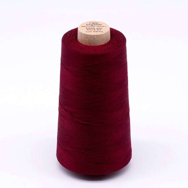 SCANFIL® 30wt Organic Pima Cotton Thread 3000 yd Cone - 4870 Rhubarb