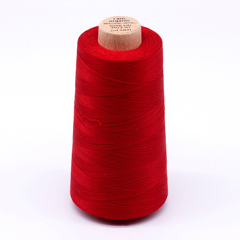 SCANFIL® 30wt Organic Pima Cotton Thread 3000 yd Cone - 4871 Rubocondo