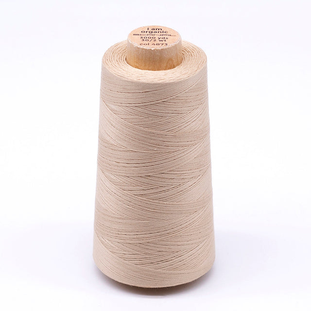 SCANFIL® 30wt Organic Pima Cotton Thread 3000 yd Cone - 4873 Ivory Cream