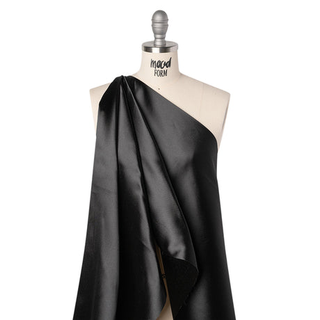 Polyester and Cotton Zibeline - Black