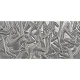 Liquid Sheen Metallic Polyester Chiffon - Silver on White - Liquid Sheen Chiffon Collection