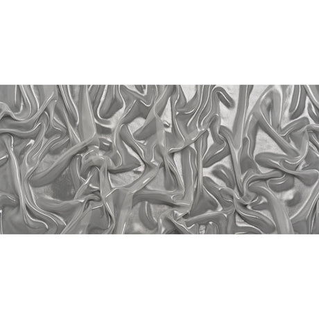 Liquid Sheen Metallic Polyester Chiffon - Silver on White - Liquid Sheen Chiffon Collection
