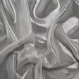 Liquid Sheen Metallic Polyester Chiffon - Silver on White - Liquid Sheen Chiffon Collection