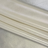 Liquid Sheen Metallic Polyester Chiffon - Silver on Beige - Liquid Sheen Chiffon Collection