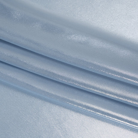 Liquid Sheen Metallic Polyester Chiffon - Silver on Blue - Liquid Sheen Chiffon Collection