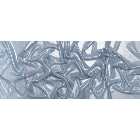 Liquid Sheen Metallic Polyester Chiffon - Silver on Blue - Liquid Sheen Chiffon Collection