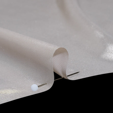 Liquid Sheen Metallic Polyester Chiffon - Silver on Pink - Liquid Sheen Chiffon Collection