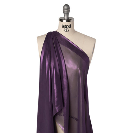 Liquid Sheen Metallic Polyester Chiffon - Purple on Purple - Liquid Sheen Chiffon Collection