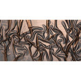 Liquid Sheen Metallic Polyester Chiffon - Copper on Black - Liquid Sheen Chiffon Collection