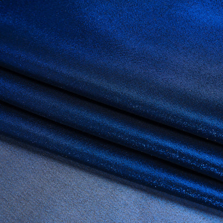 Liquid Sheen Metallic Polyester Chiffon - Navy on Black - Liquid Sheen Chiffon Collection
