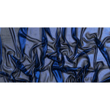 Liquid Sheen Metallic Polyester Chiffon - Navy on Black - Liquid Sheen Chiffon Collection