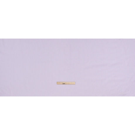 Cotton Oxford Shirting - Pale Lavender and White Candy Stripes - Designer Deadstock