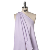 Cotton Oxford Shirting - Pale Lavender and White Candy Stripes - Designer Deadstock