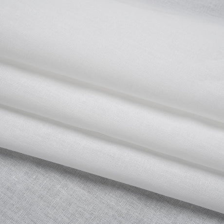 Stiff Woven Cotton Fusible Interlining - White - Deadstock