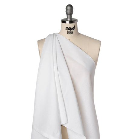 Stiff Woven Cotton Fusible Interlining - White - Deadstock