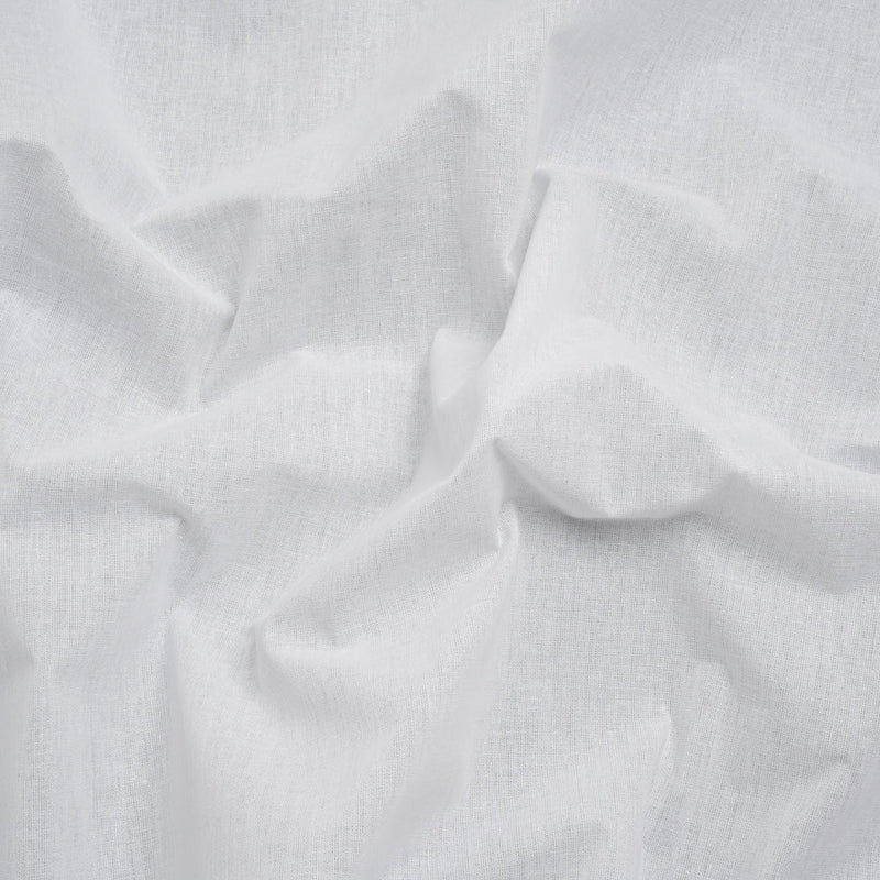 Stiff Woven Cotton Fusible Interlining - White - Deadstock