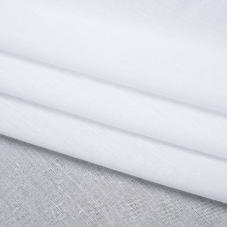 Lightweight Cotton Fusible Woven Interlining - White - Deadstock