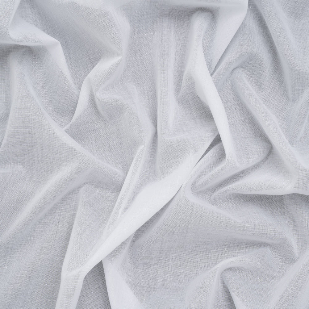 Lightweight Cotton Fusible Woven Interlining - White - Deadstock