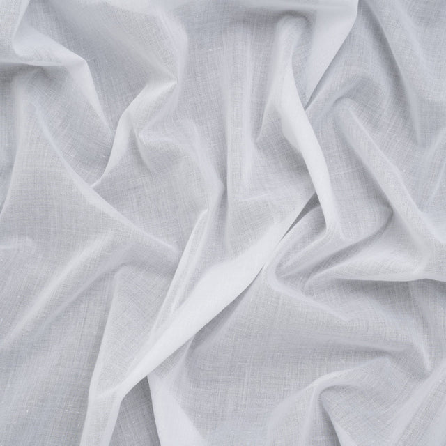 Lightweight Cotton Fusible Woven Interlining - White - Deadstock