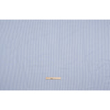 Cotton Oxford Shirting - Bluesteel and White Candy Stripes - Designer Deadstock