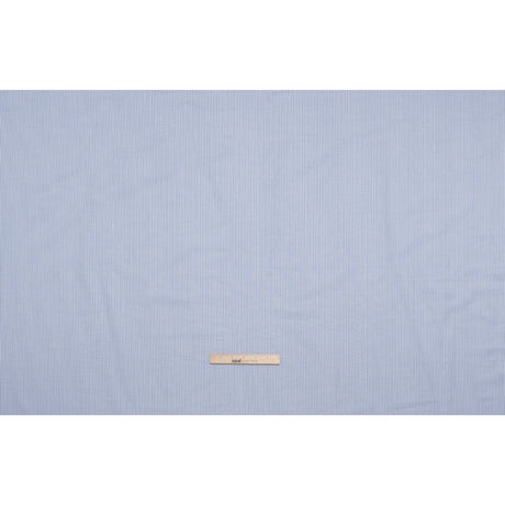 Cotton Oxford Shirting - Bluesteel and White Candy Stripes - Designer Deadstock