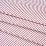 Cotton Oxford Shirting - Red and White Candy Stripes - Deadstock