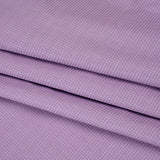 Cotton Twill Shirting - Lavender and White Checks - Deadstock