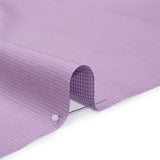 Cotton Twill Shirting - Lavender and White Checks - Deadstock