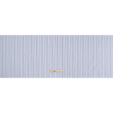 Cotton Oxford Shirting - Sky Blue, Cobalt and White Alternating Stripes - Designer Deadstock