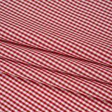 Cotton Gingham Shirting - Red and White Little Checks - Deadstock