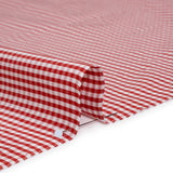 Cotton Gingham Shirting - Red and White Little Checks - Deadstock