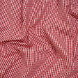 Cotton Gingham Shirting - Red and White Little Checks - Deadstock