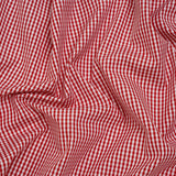 Cotton Gingham Shirting - Red and White Little Checks - Deadstock