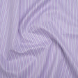 Cotton Twill Shirting - Lavender, White and Light Blue Stripes - Deadstock