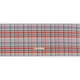 Cotton Oxford Shirting - Cream, Red and Blue Plaid - Deadstock