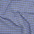 Cotton Oxford Shirting - Blue, Midnight and White Tattersall Check - Deadstock
